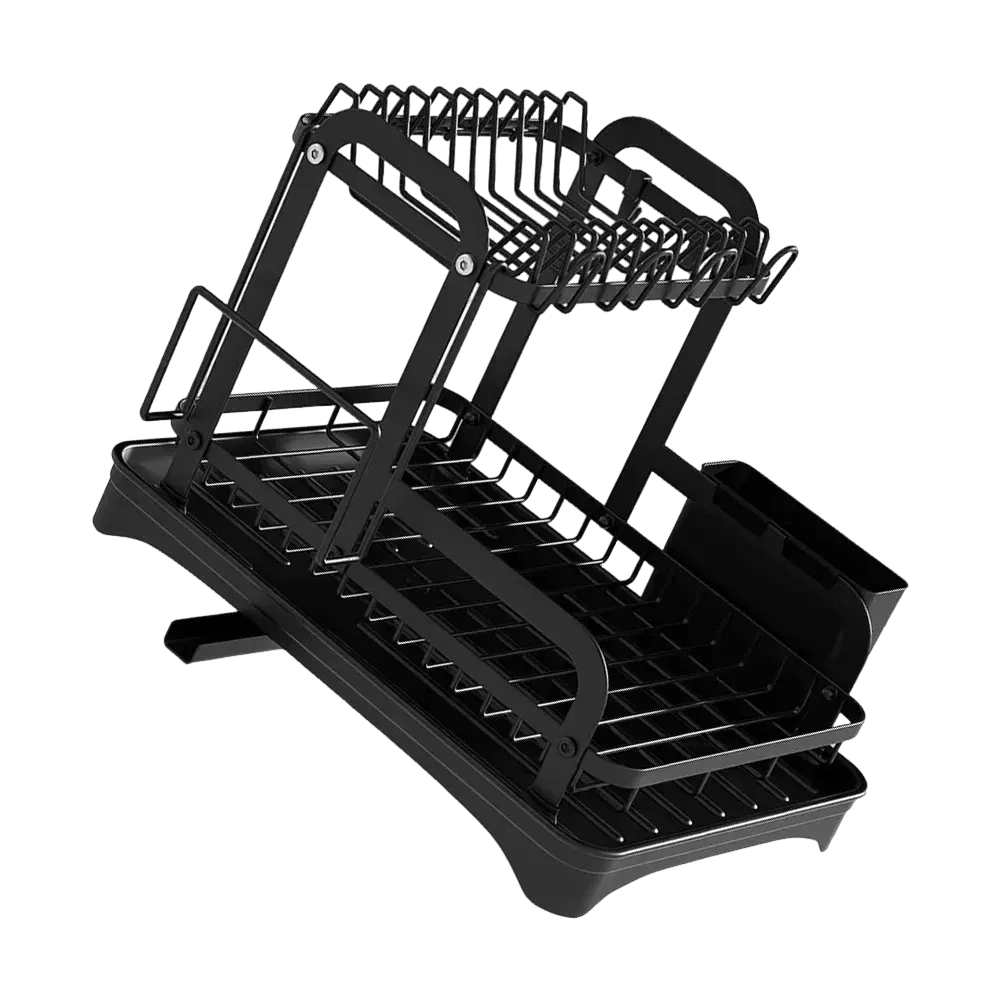 2-Tier Foldable Dish Drying Rack