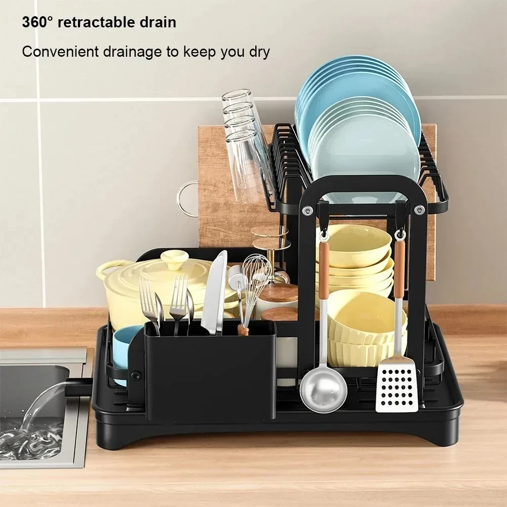 2-Tier Foldable Dish Drying Rack - Image 3
